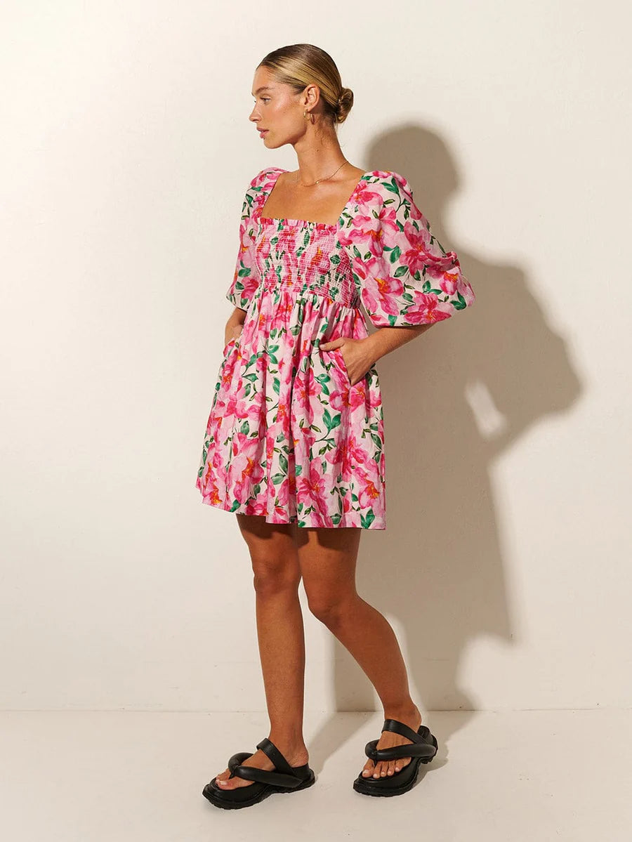 Antonia Shirred Mini Dress