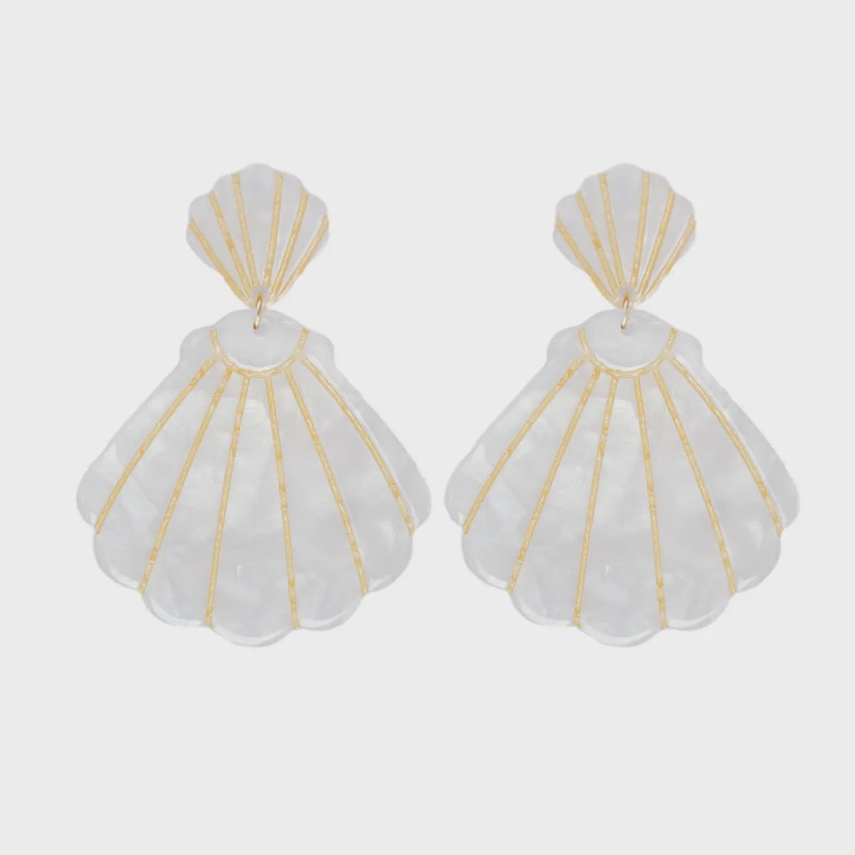 Shell Statement Earrings