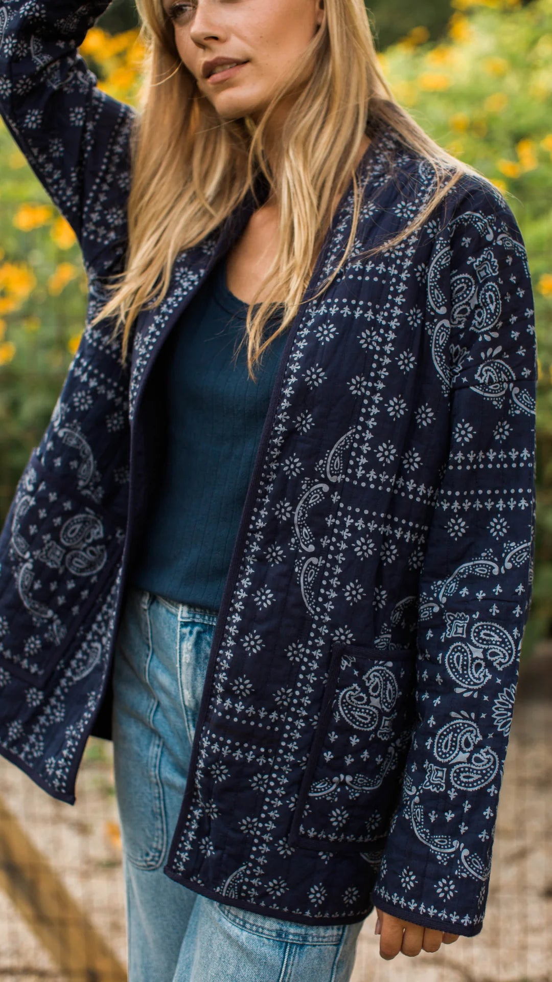 Quilted Wrap Coat