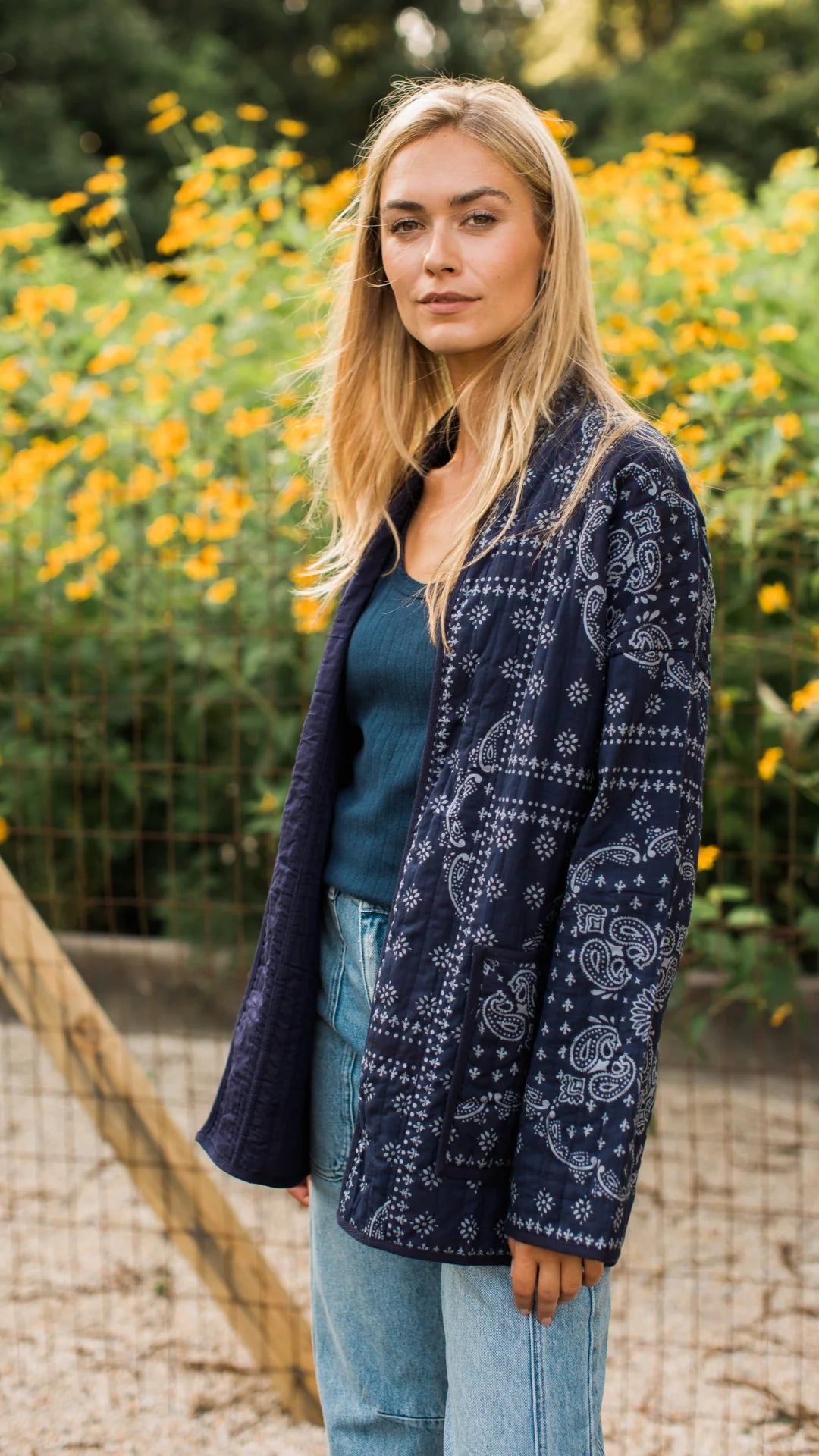 Quilted Wrap Coat