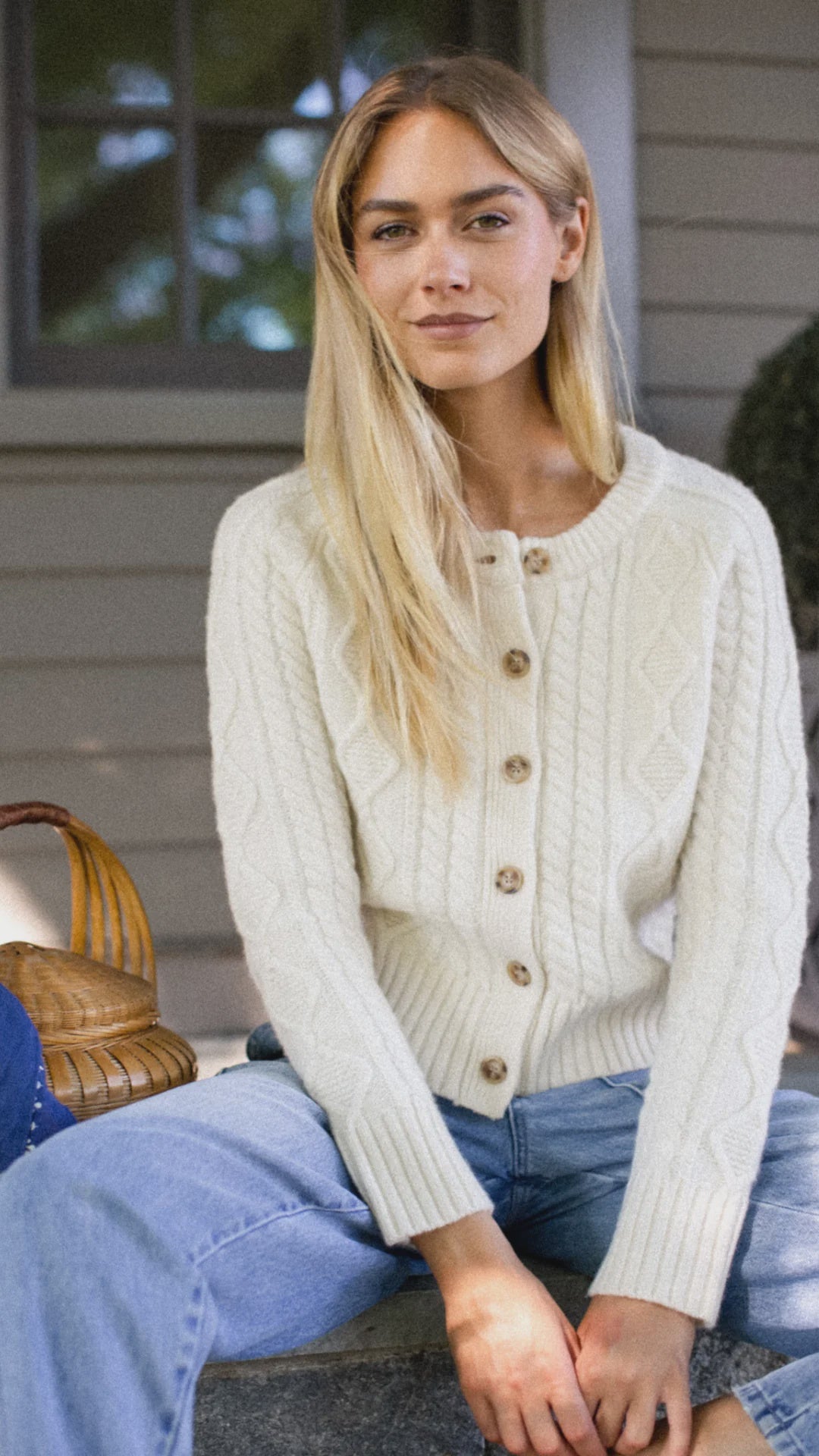 Marea's Francis Cable Knit Cardigan available at waterlilyshop.com