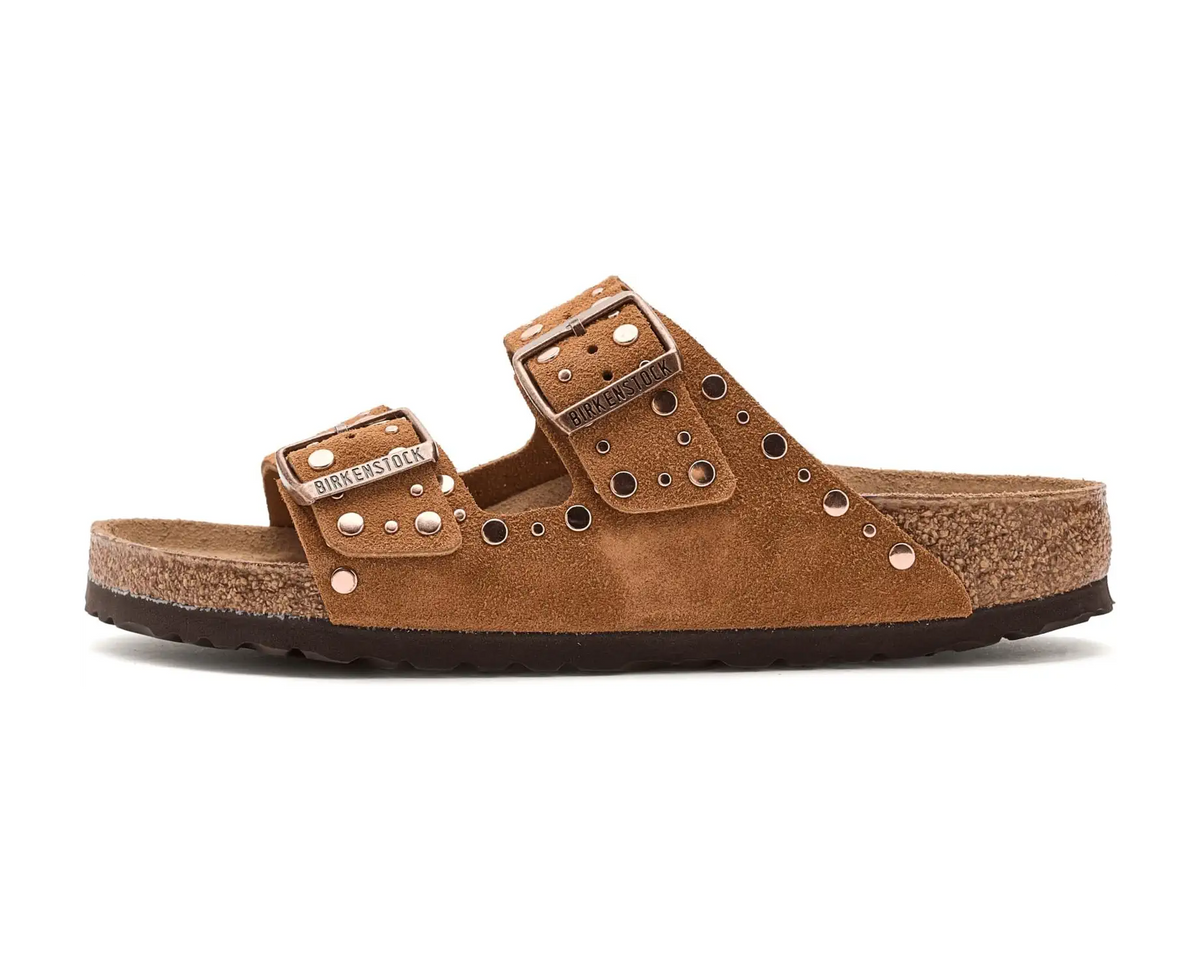 Arizona Rivets in Mink Suede