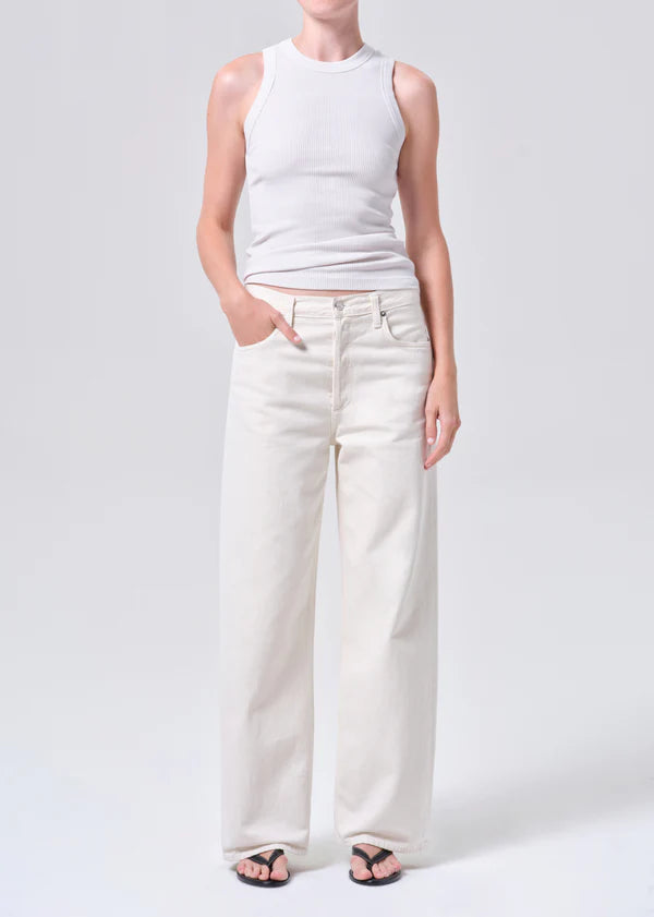 low slung baggy in brown rice