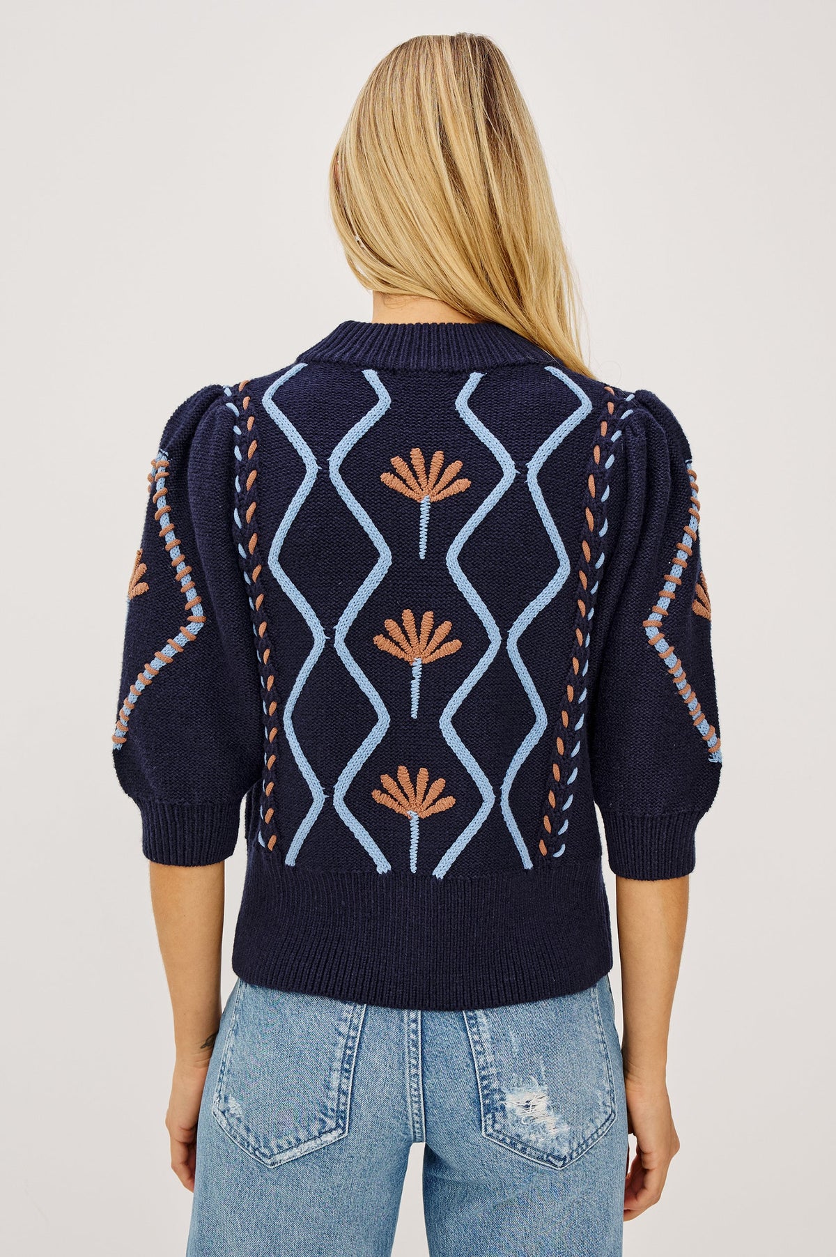 Addy Sweater in Floral Cables