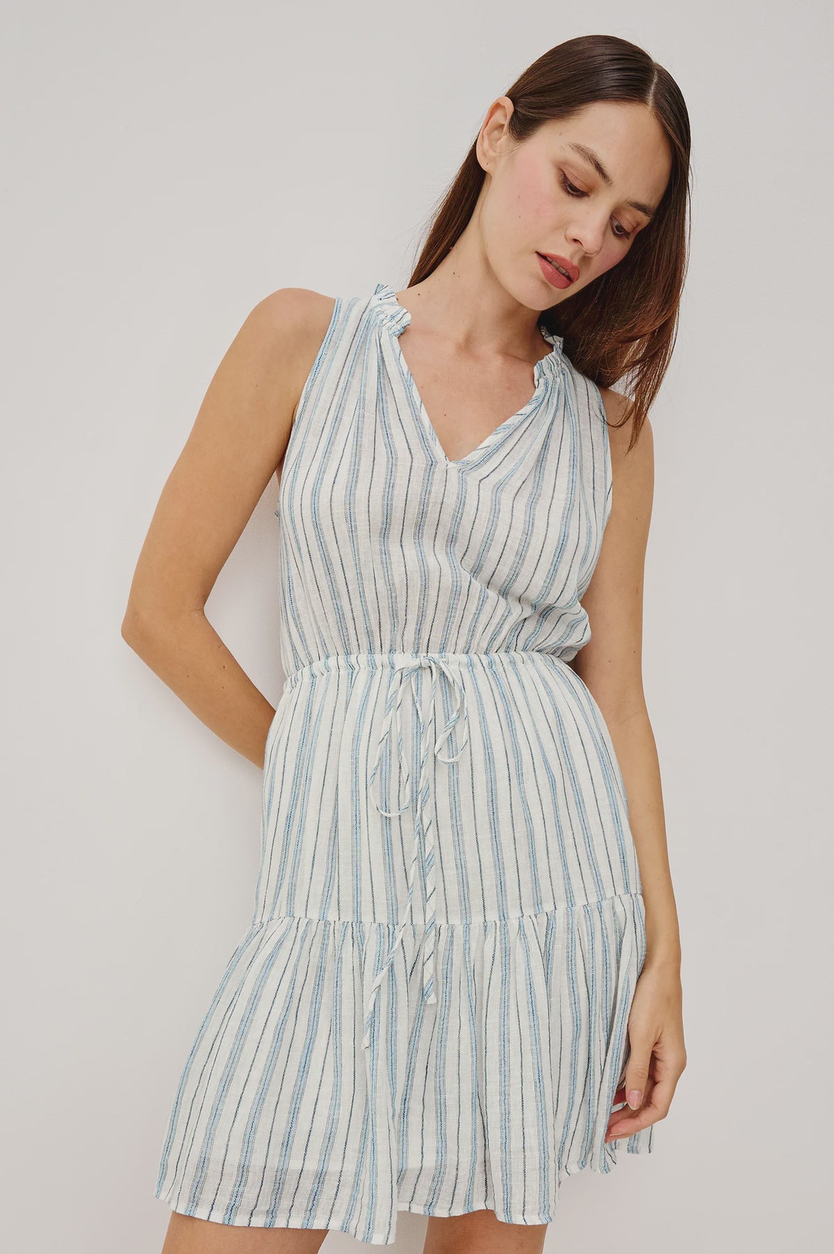 Albany Dress in Windward Stripe