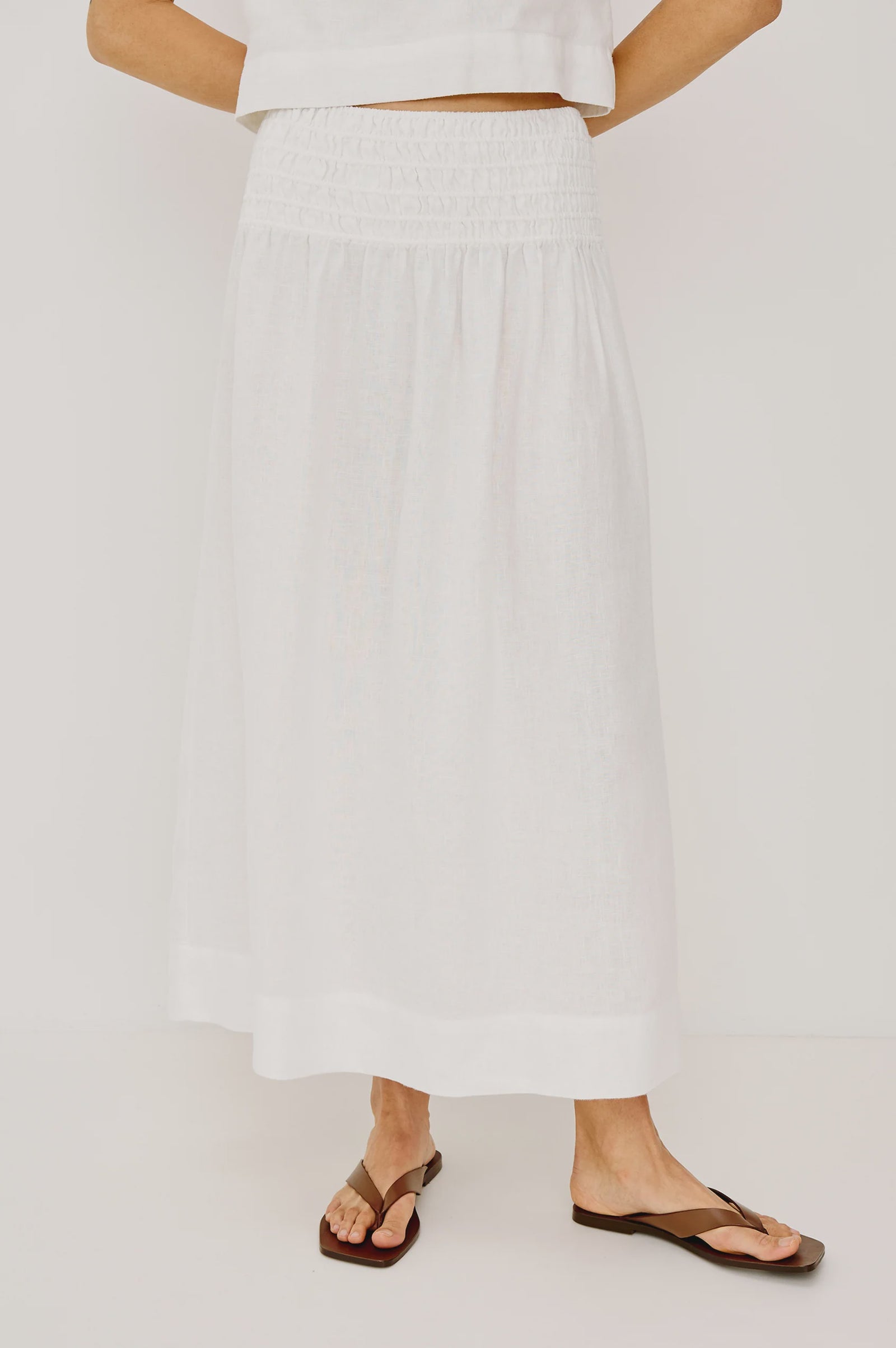 Alessa Skirt in White by Rails