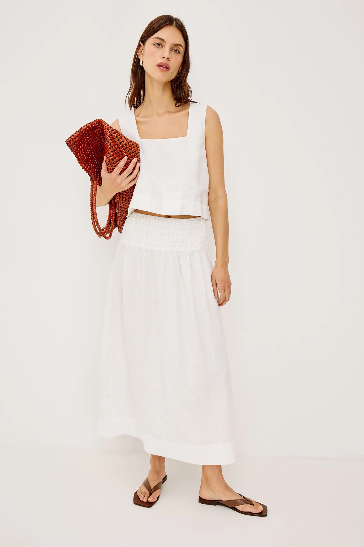 Alessa Skirt in White by Rails