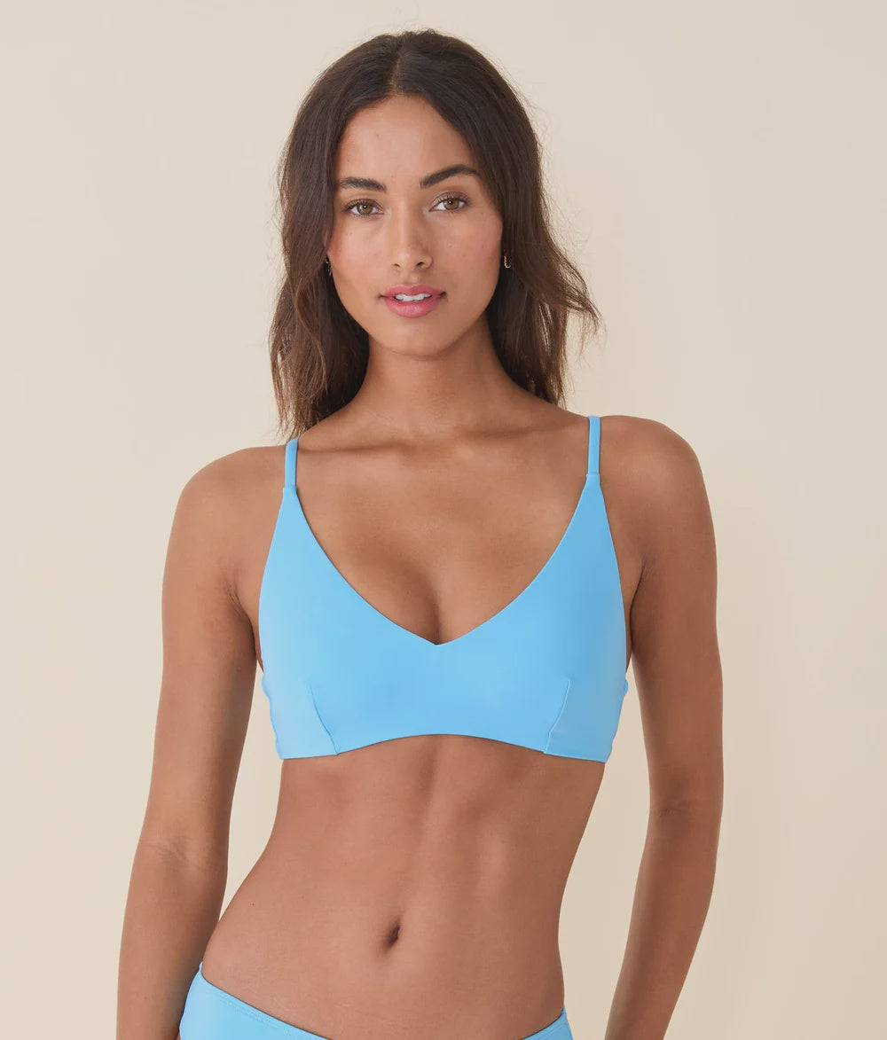 The Ohana Bikini Top in Celeste