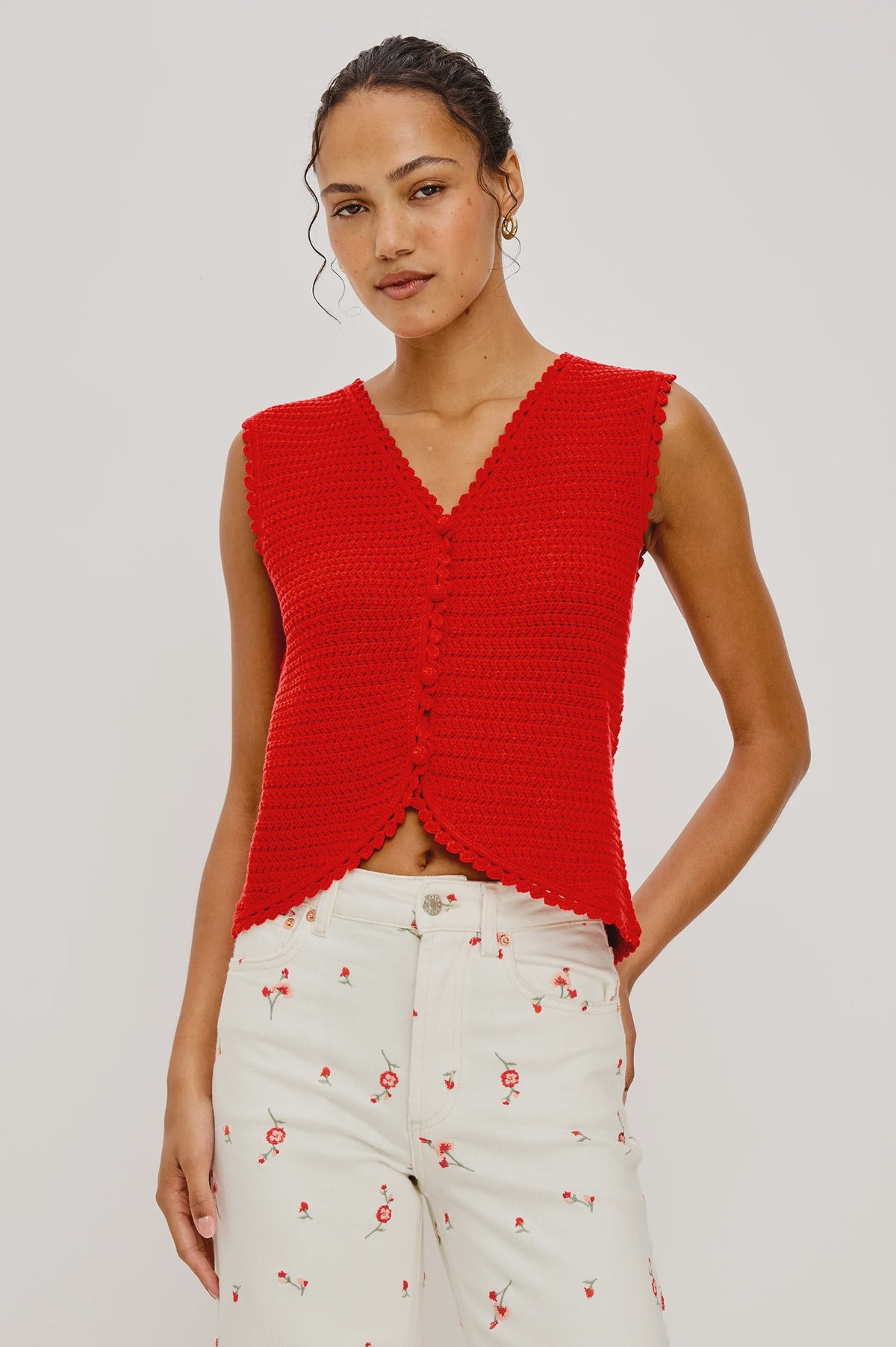 Calypso Top in Scarlet
