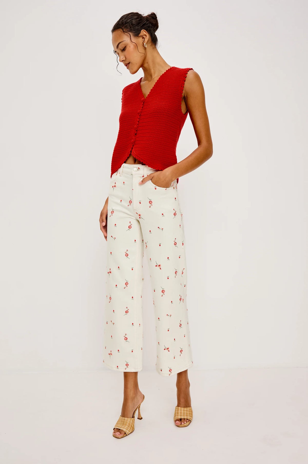 Calypso Top in Scarlet