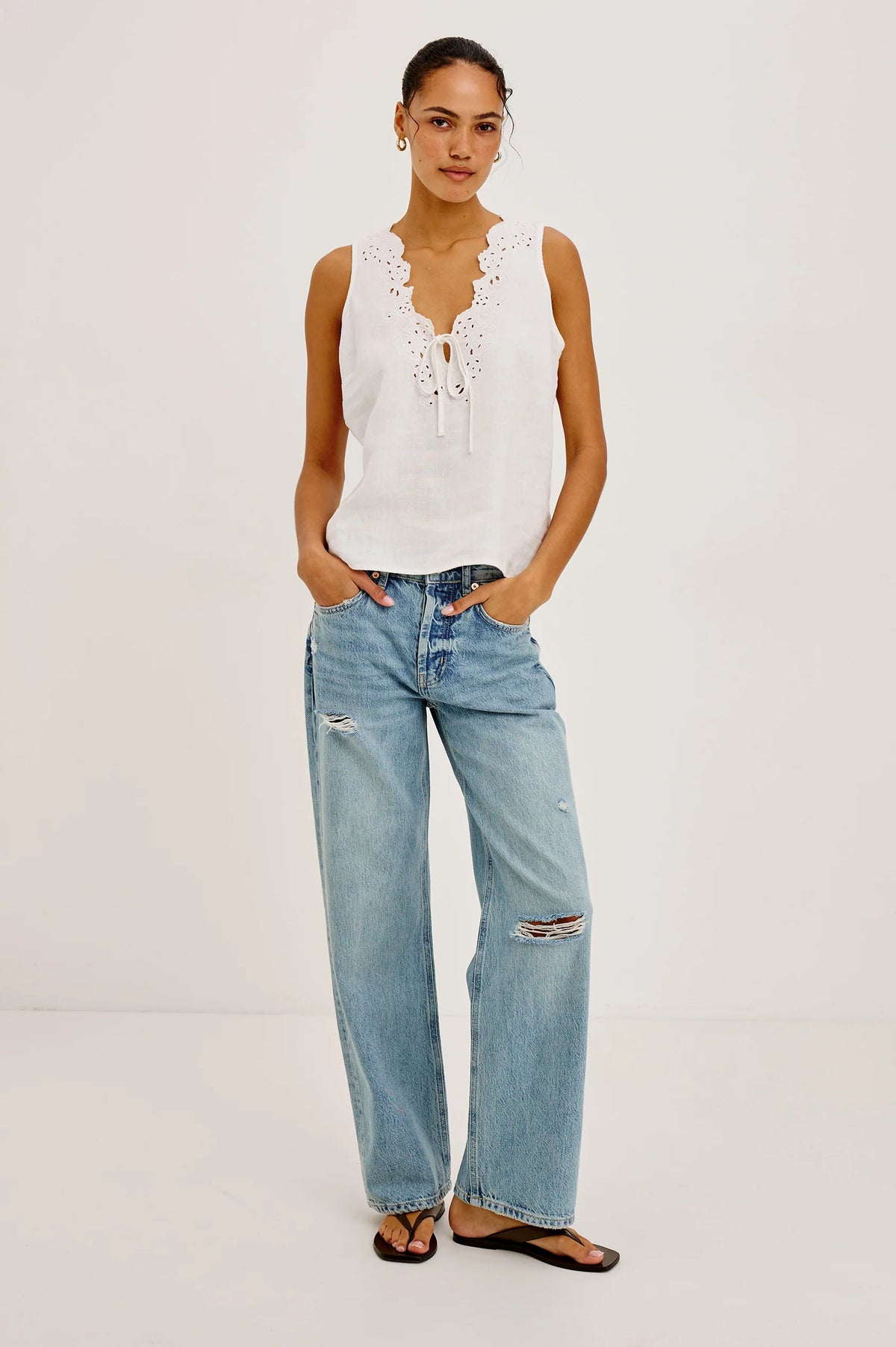 Cornelia Top in White by Rails