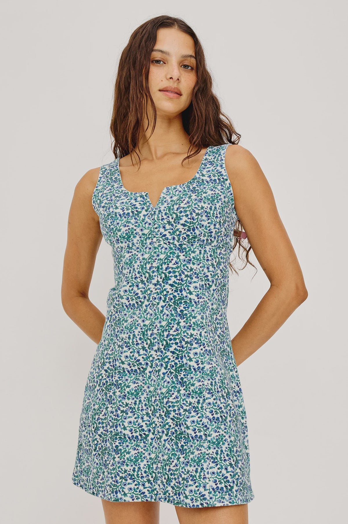 Cove Dress in Blue Vine