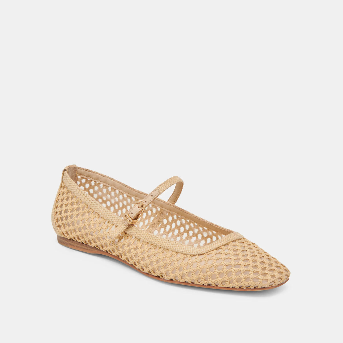 Reyes Flat in Woven Raffia