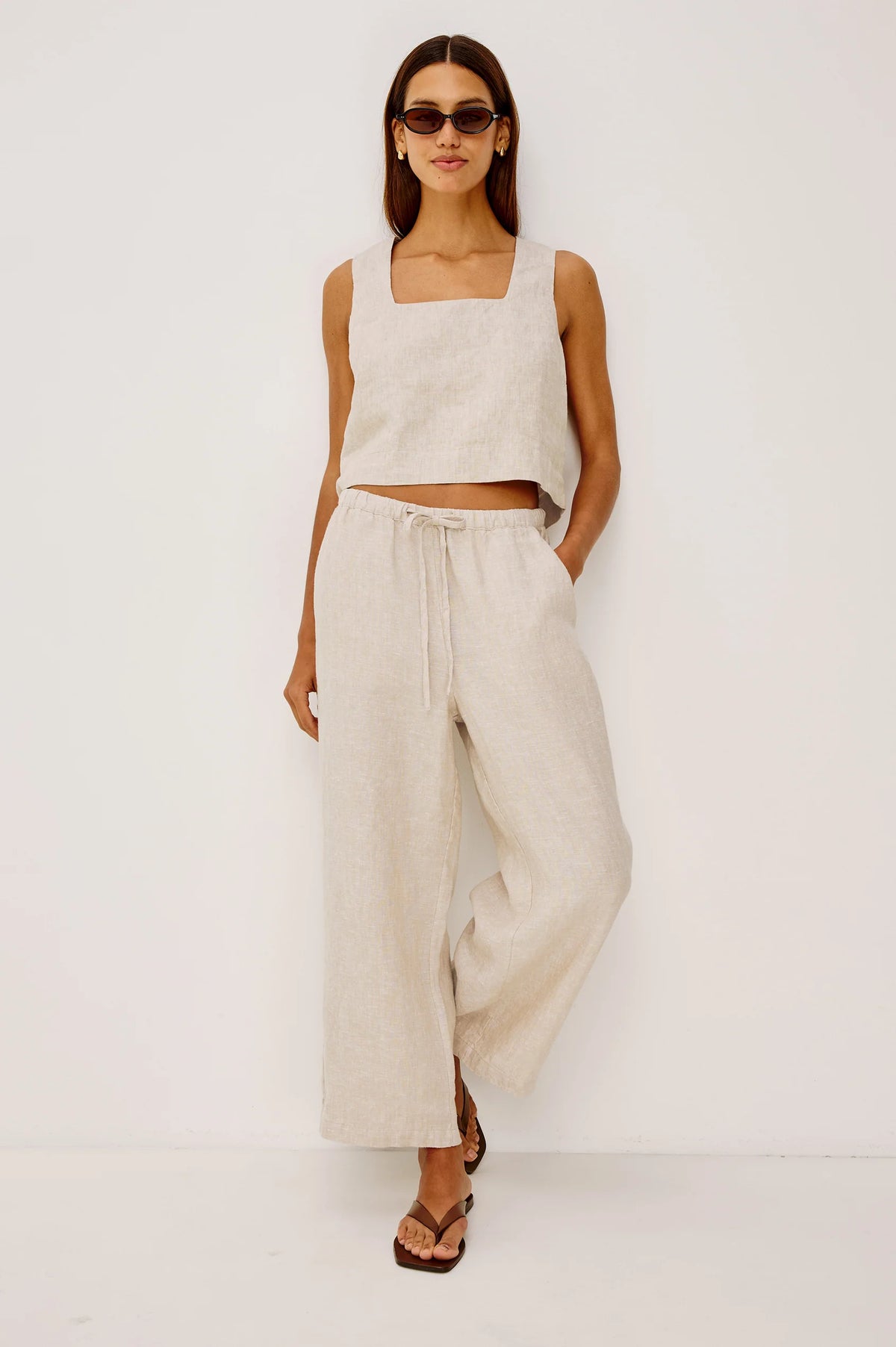 Emmie Pant in Heathered Flax by Rails