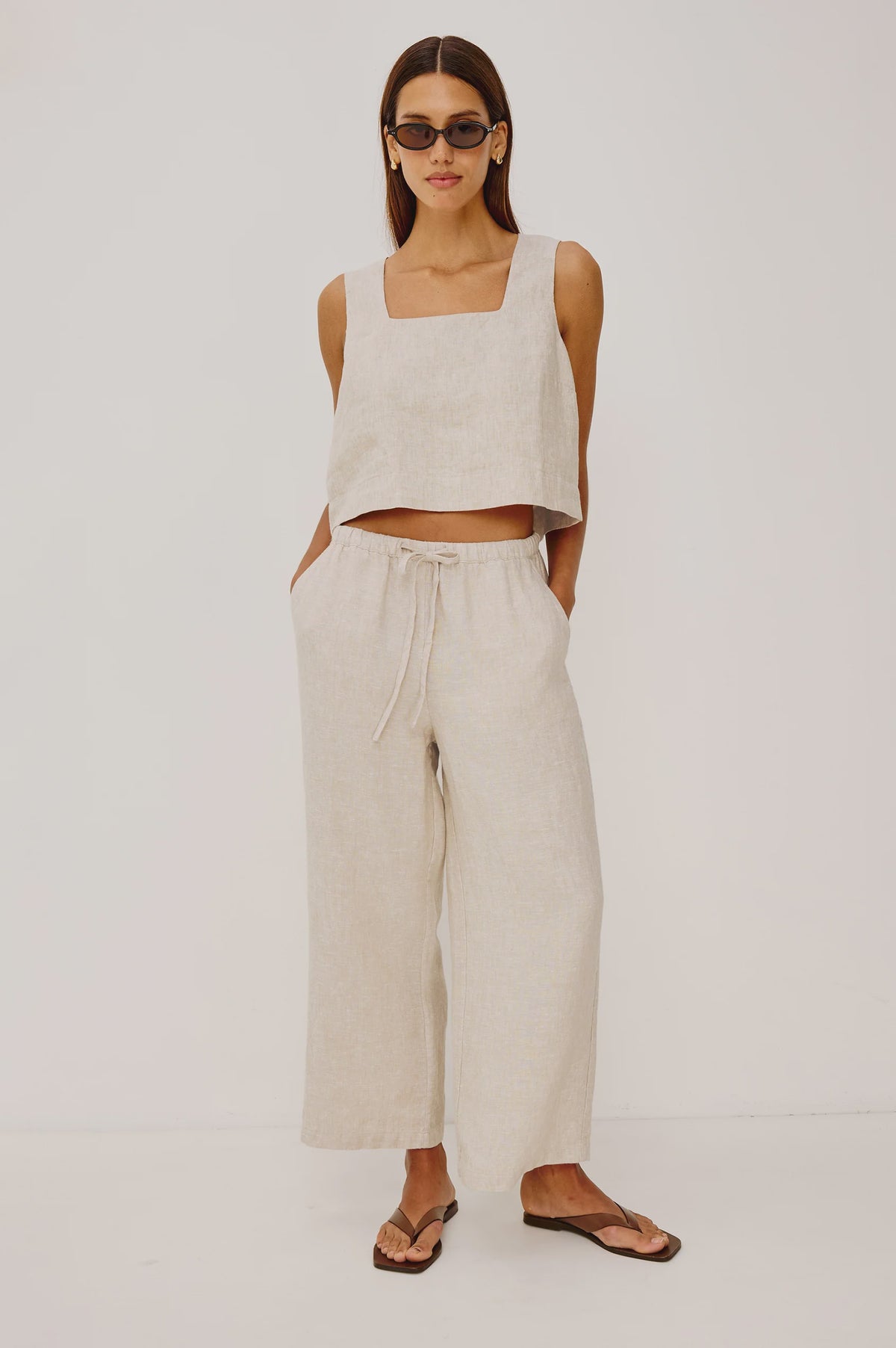 Emmie Pant in Heathered Flax by Rails