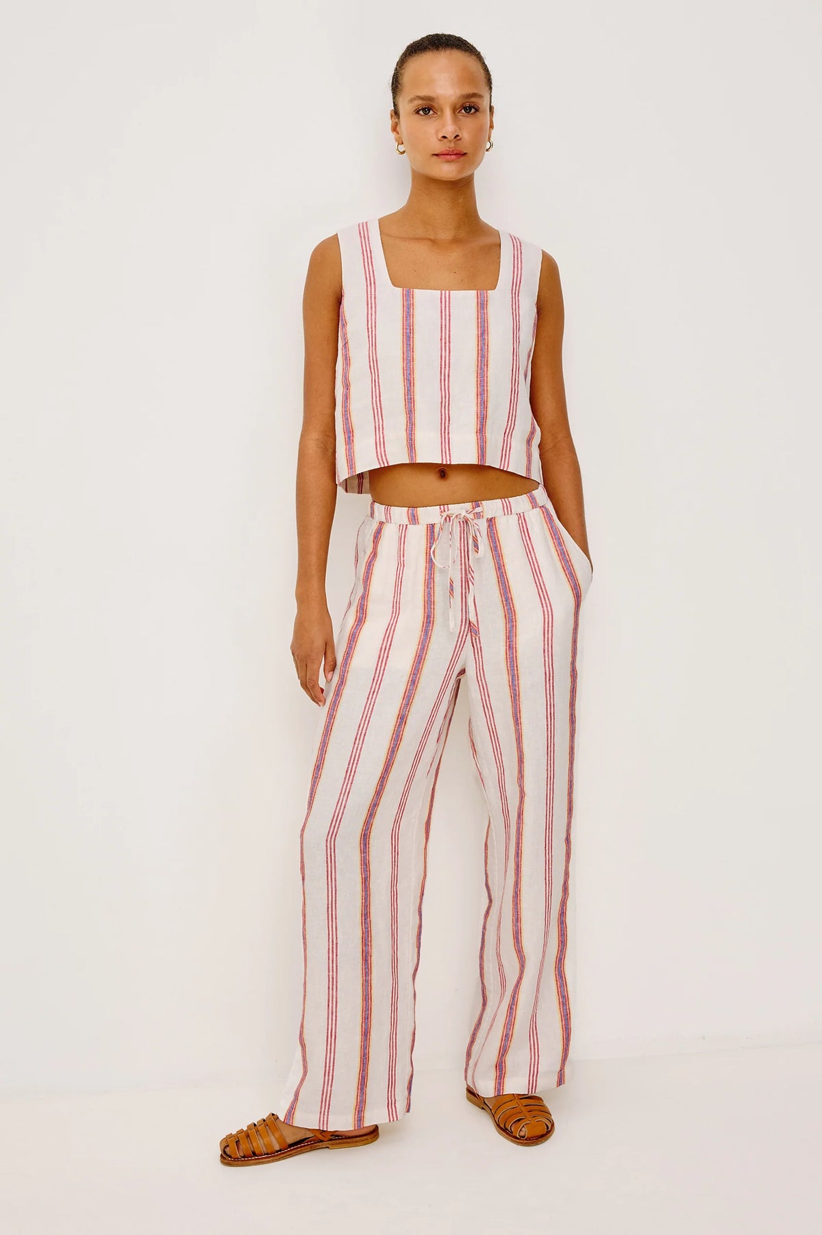 Emmie Pant in Primavera Stripe