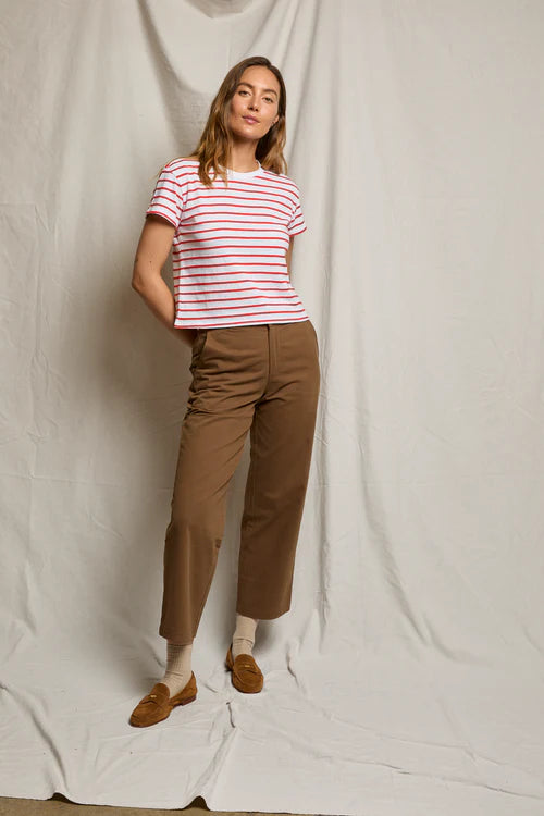 Everett Jersey Striped Boxy Crew