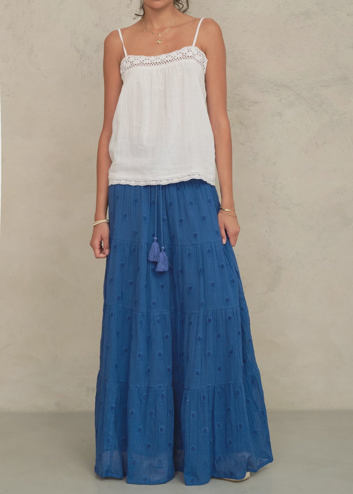 Frani Emb Maxi Skirt from Mabe