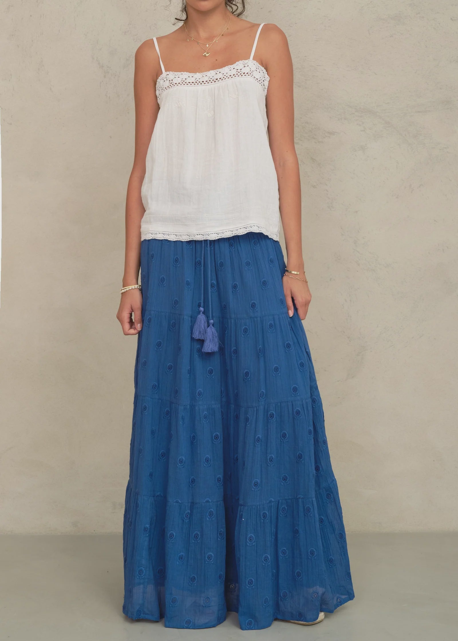 Frani Emb Maxi Skirt from Mabe