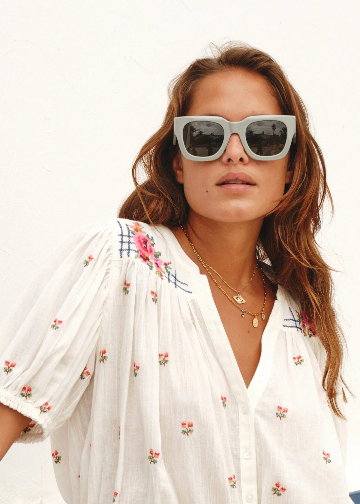 Harlie Emb S/S Top from Mabe