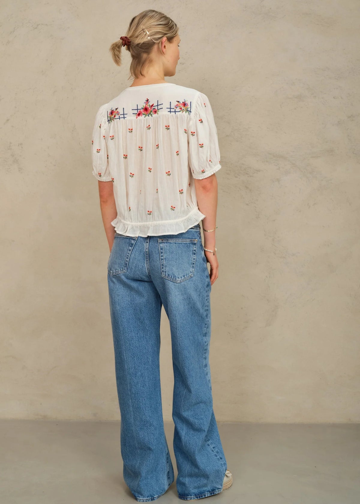 Harlie Emb S/S Top from Mabe