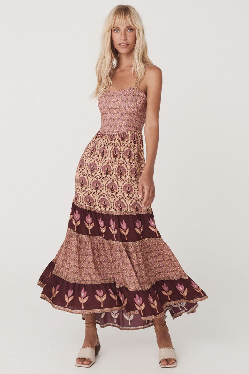 Chateau Quilted Strappy Maxi