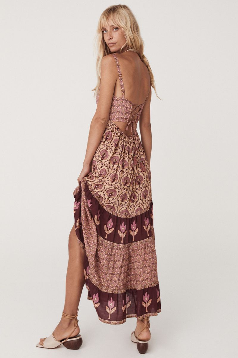 Chateau Quilted Strappy Maxi