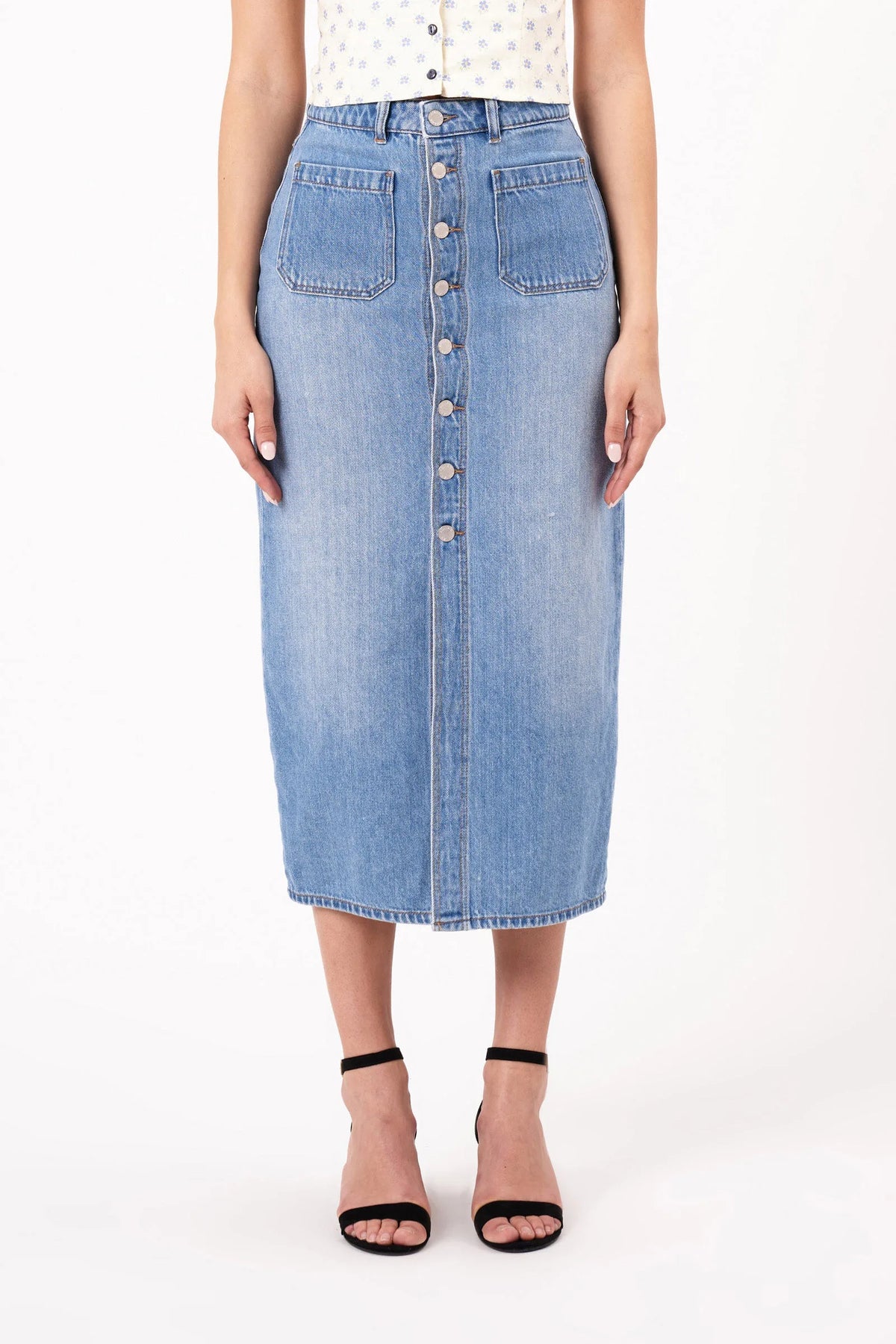 Sailor Mid Vintage Blue Skirt