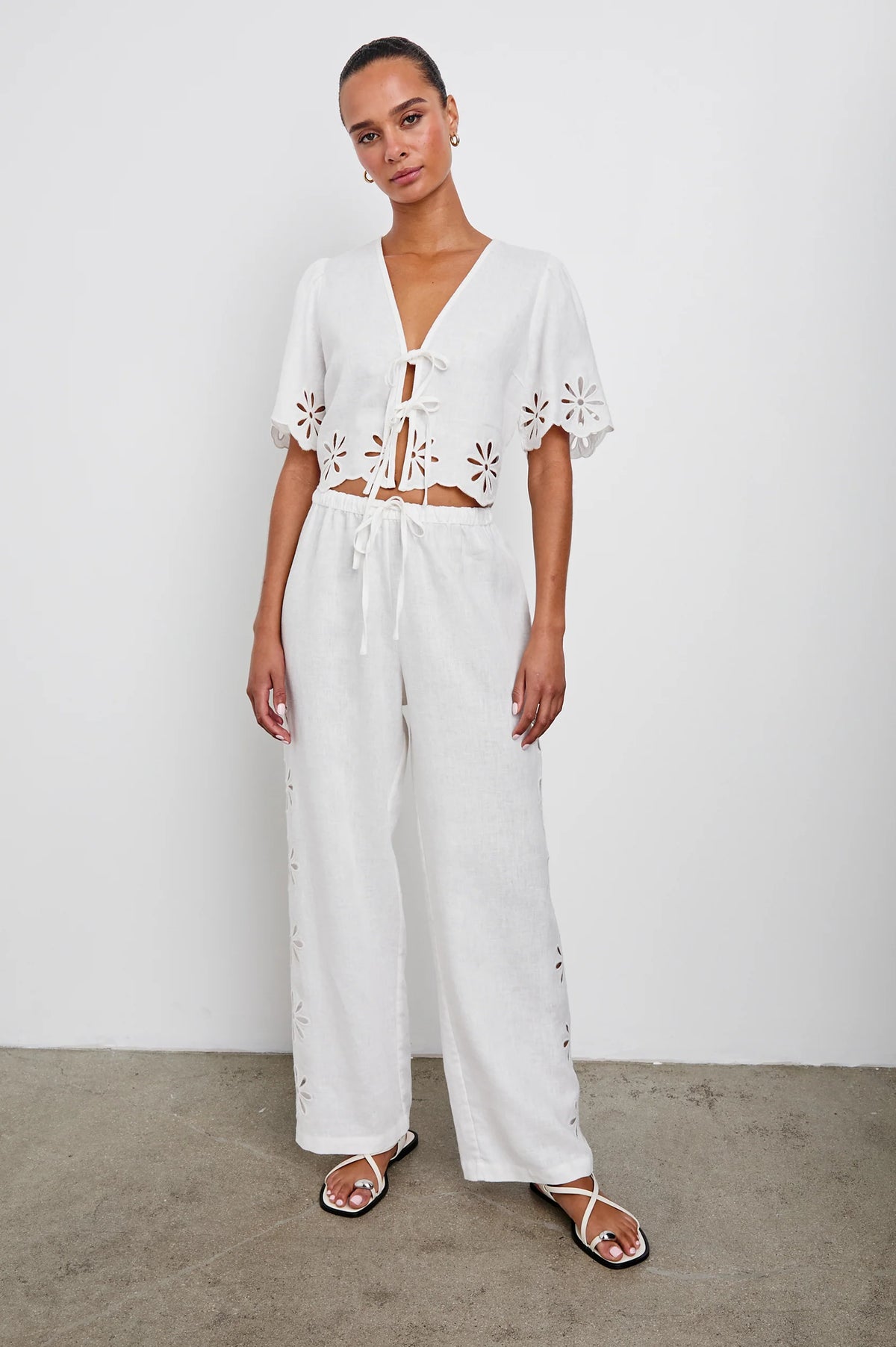 Emmie Pant in White Eyelet