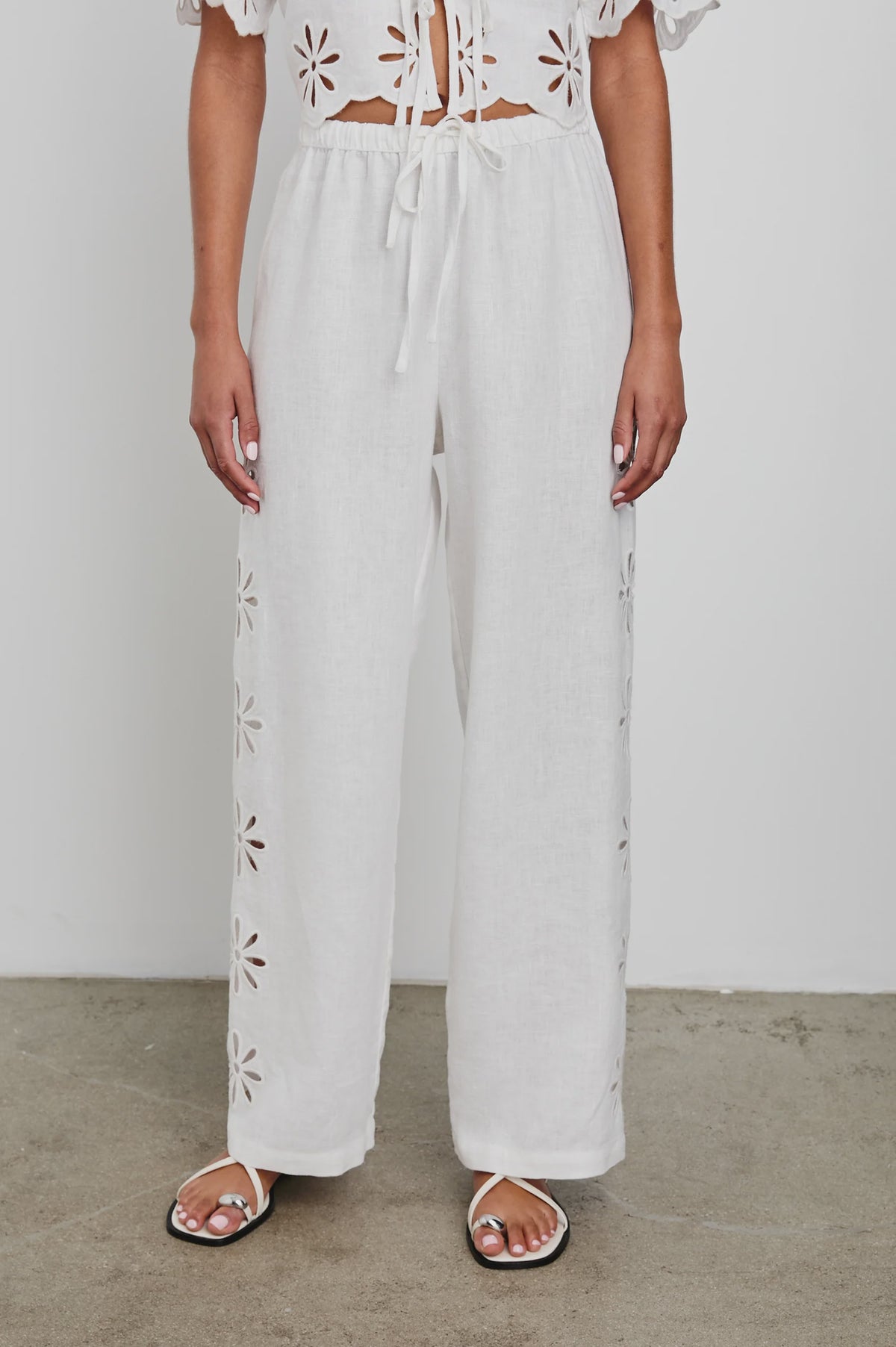 Emmie Pant in White Eyelet