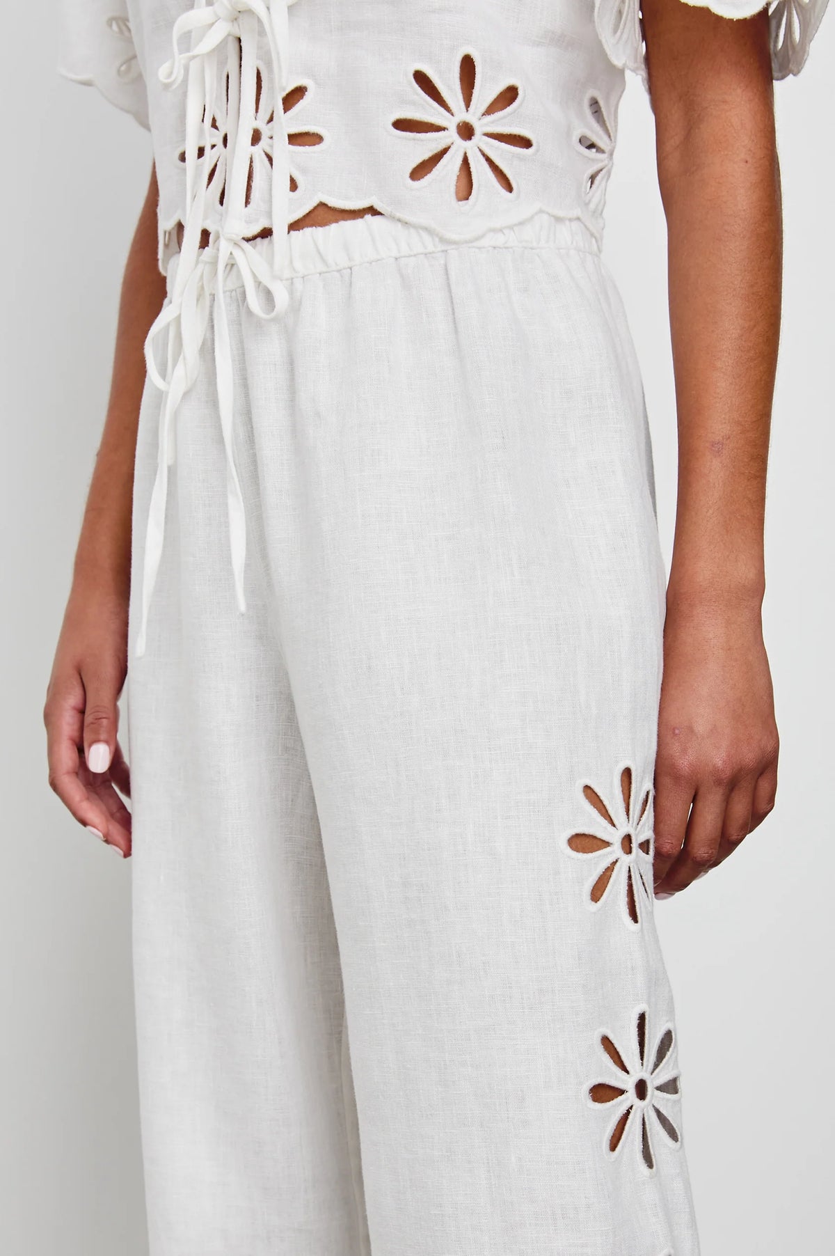 Emmie Pant in White Eyelet