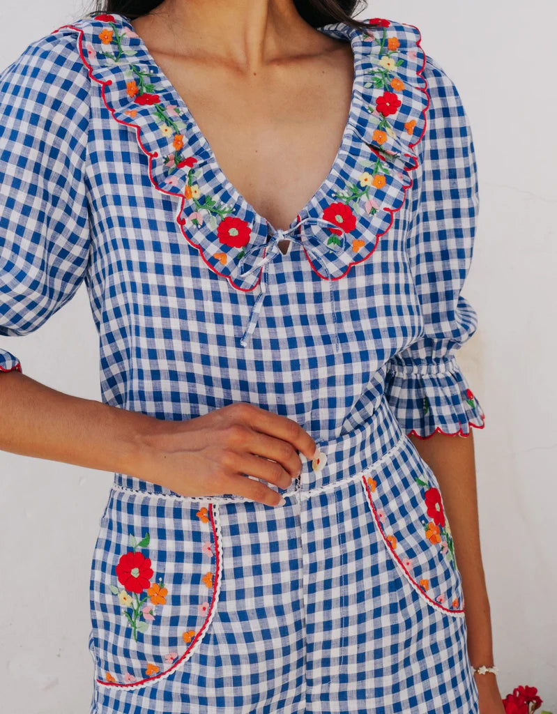 Ava Top in Picnic Gingham