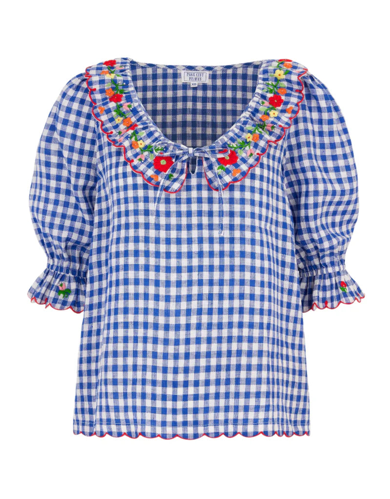 Ava Top in Picnic Gingham