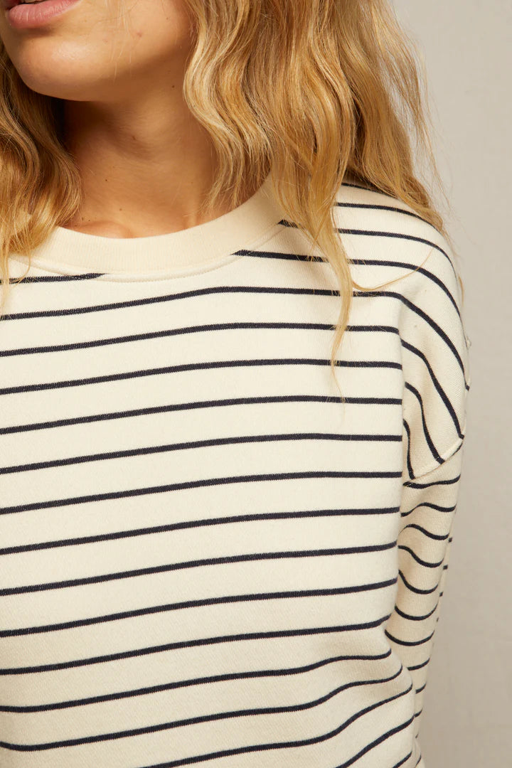 Tyler Pullover in Navy Stripe