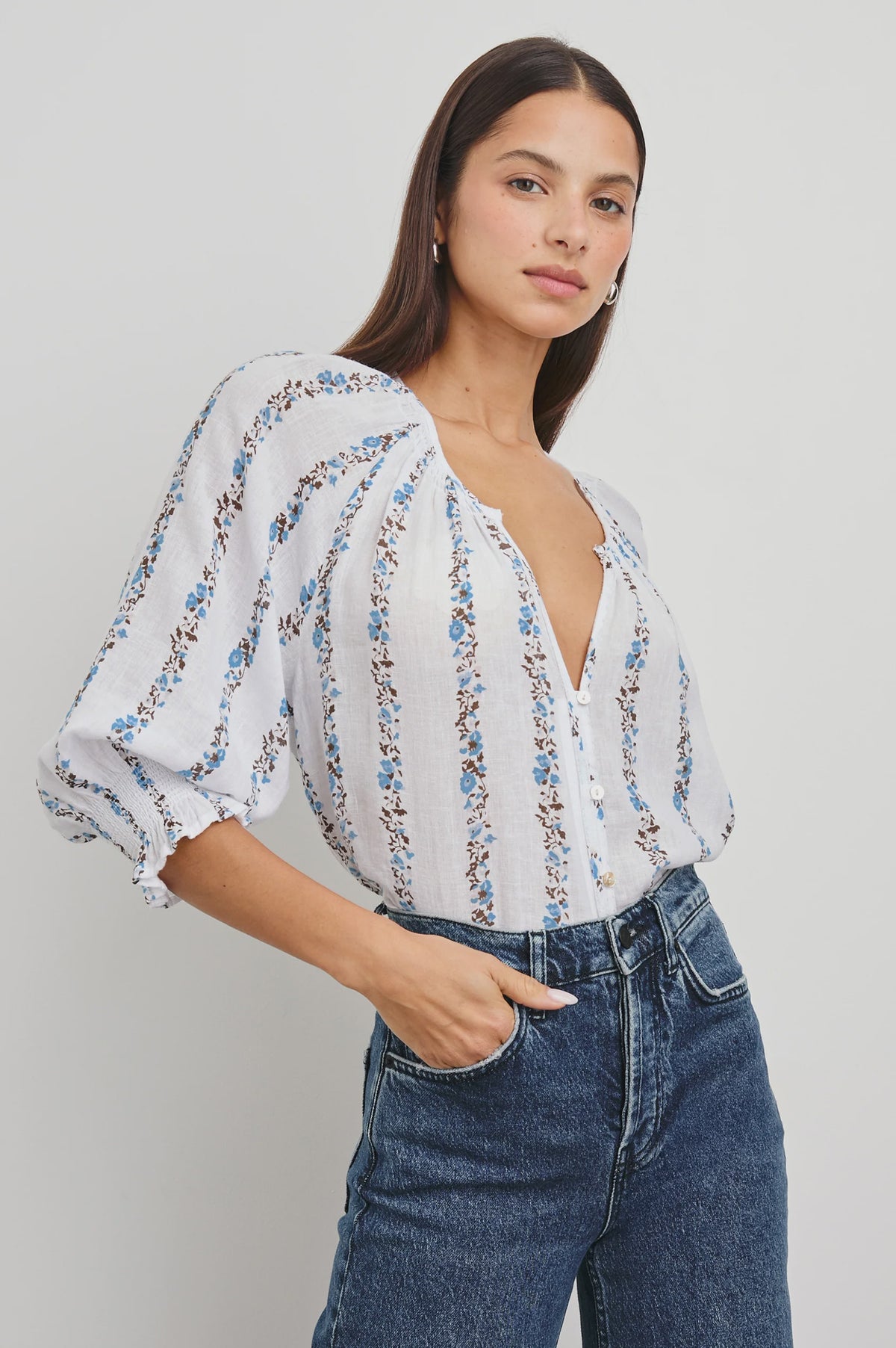 Mariah Bluebell Stripe