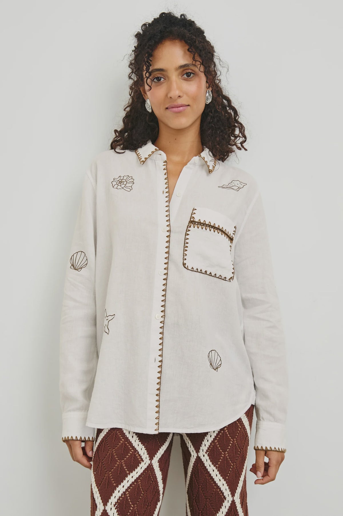 Saya White Marine Shirt
