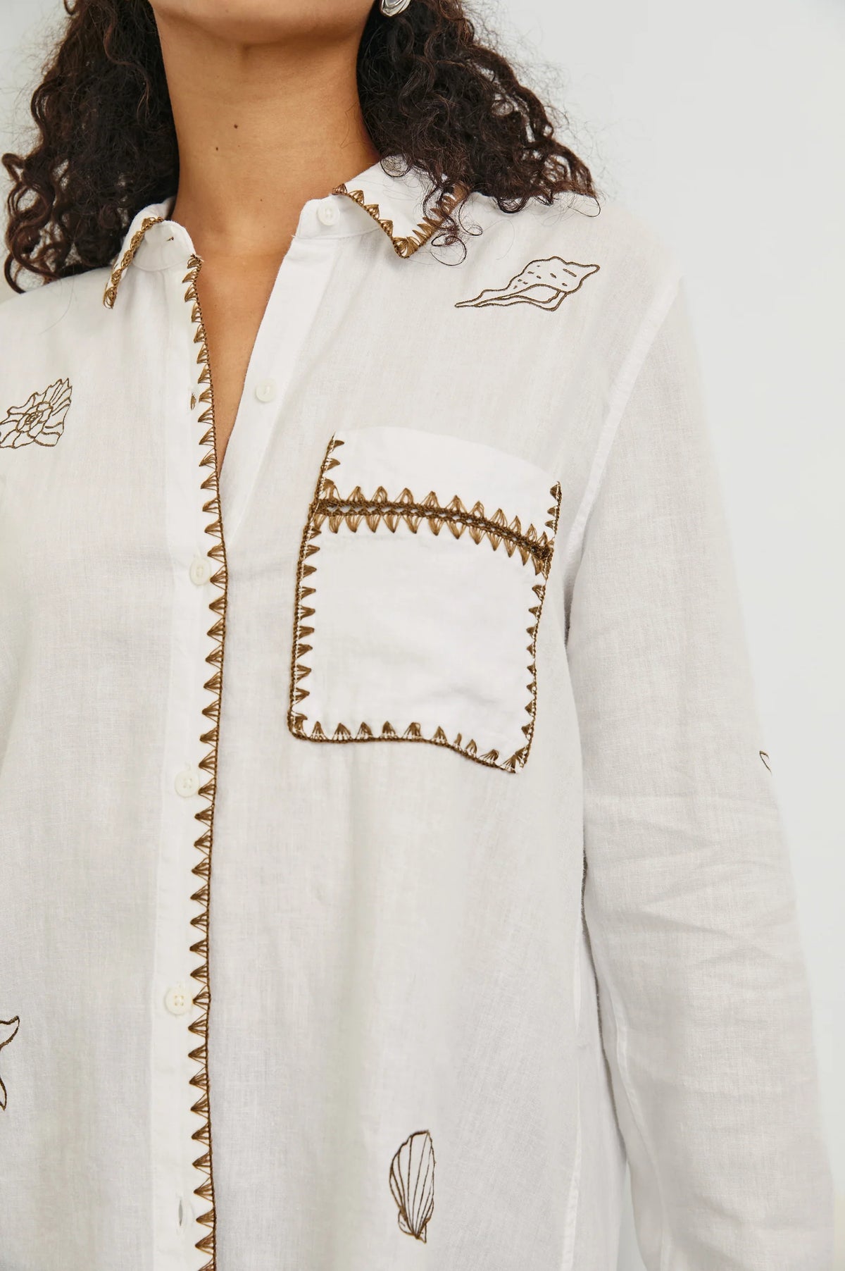 Saya White Marine Shirt
