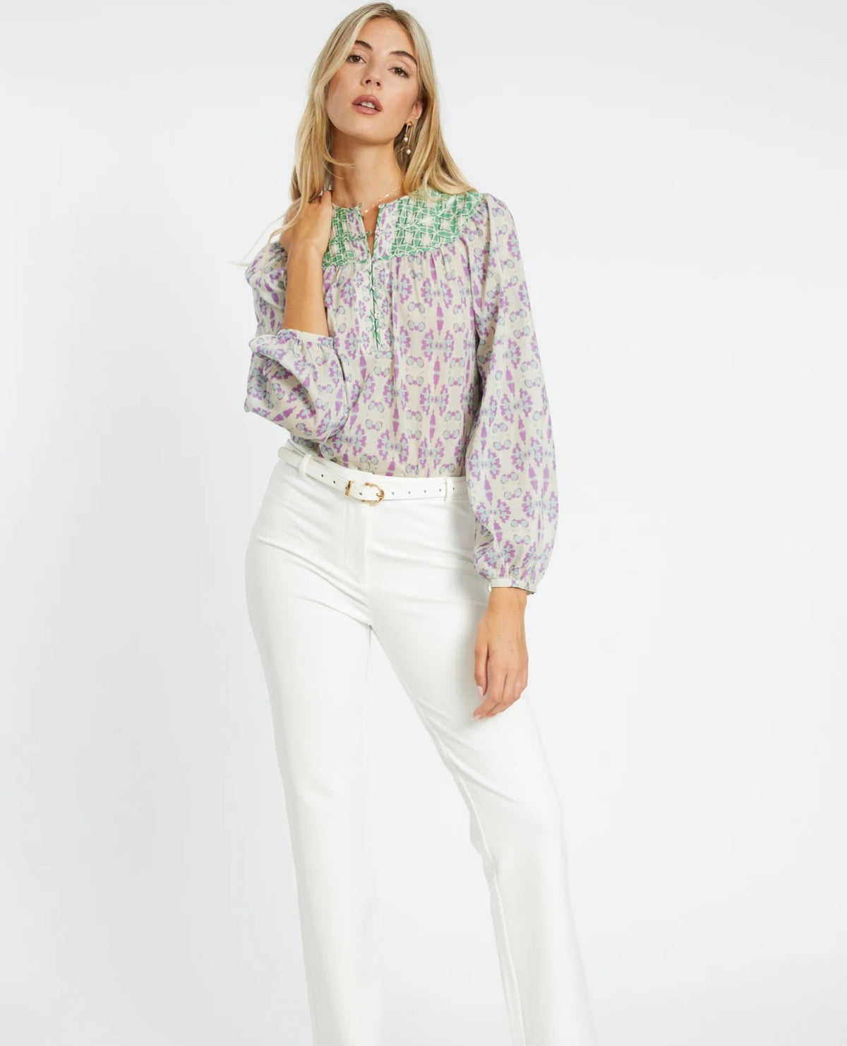 Emery Top in Tribal Ink Blot