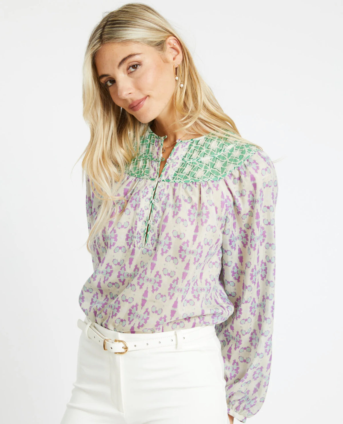 Emery Top in Tribal Ink Blot