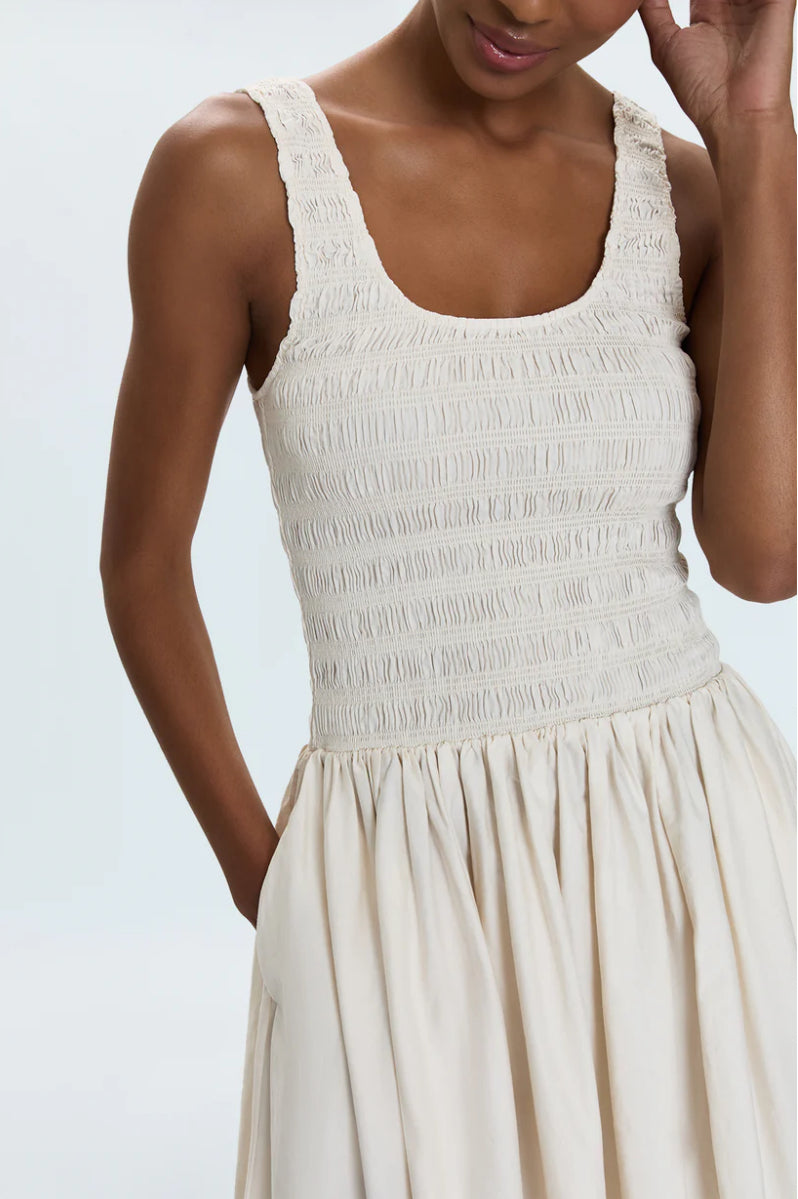 Alessia Smocked Drop Waist Dress