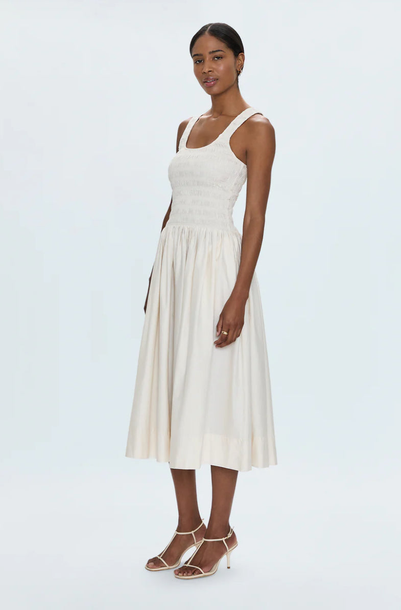 Alessia Smocked Drop Waist Dress