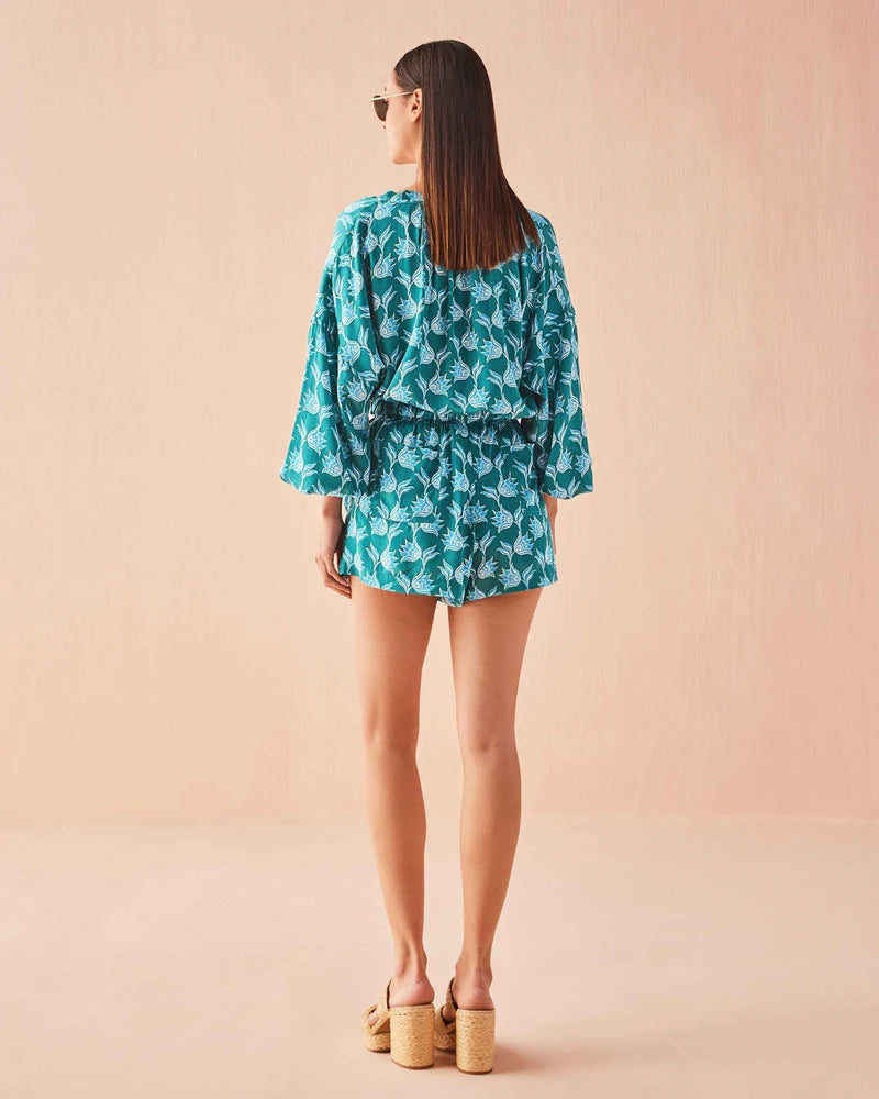 Kai Blouse in Nicobar Mantis