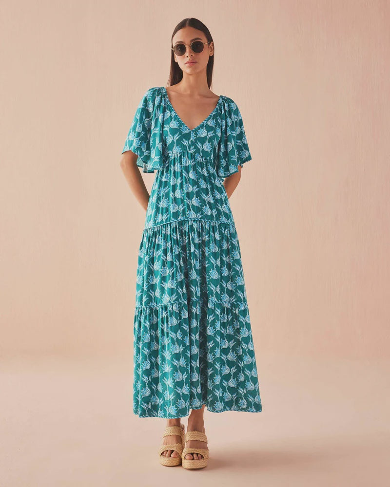 Hollis Dress in Nicobar Mantis