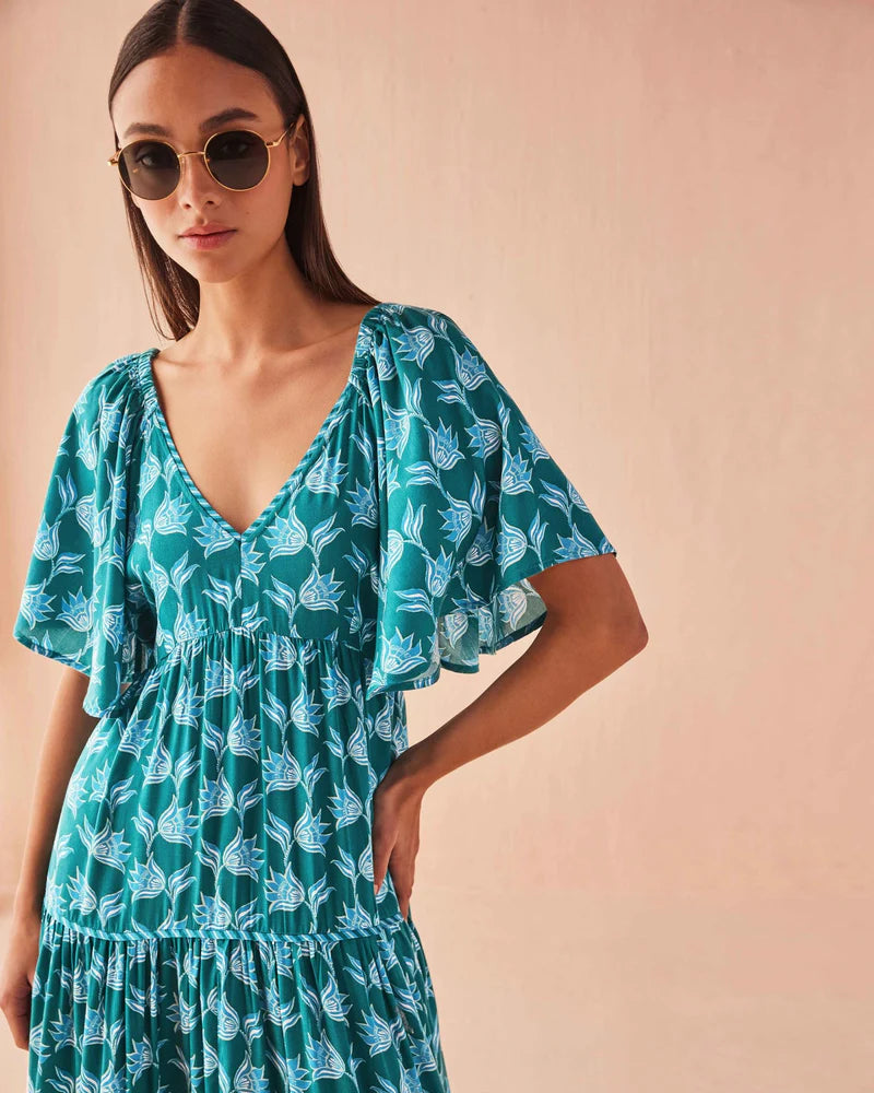 Hollis Dress in Nicobar Mantis