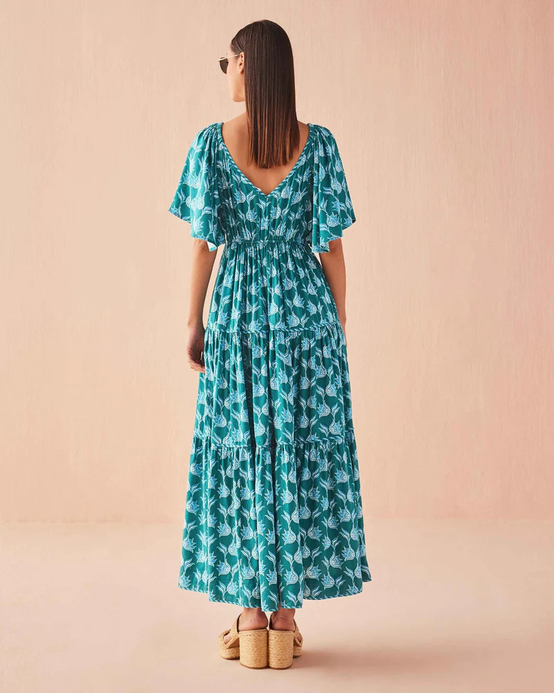 Hollis Dress in Nicobar Mantis