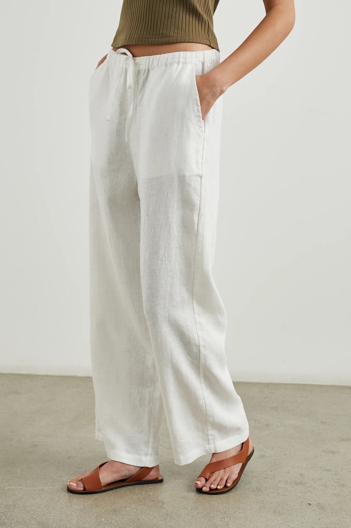 Emmie Pants in White
