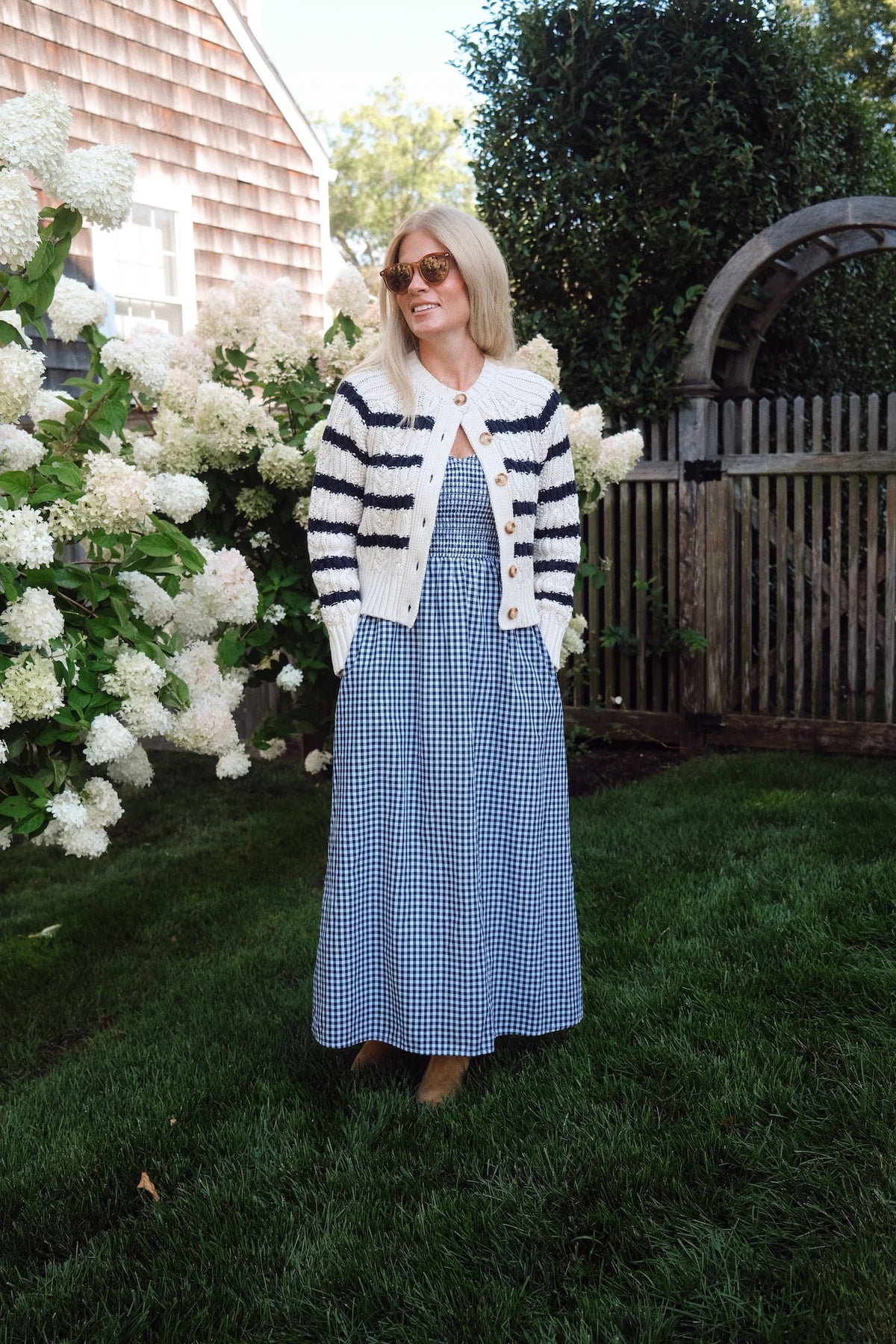 Striped Cable Cardigan