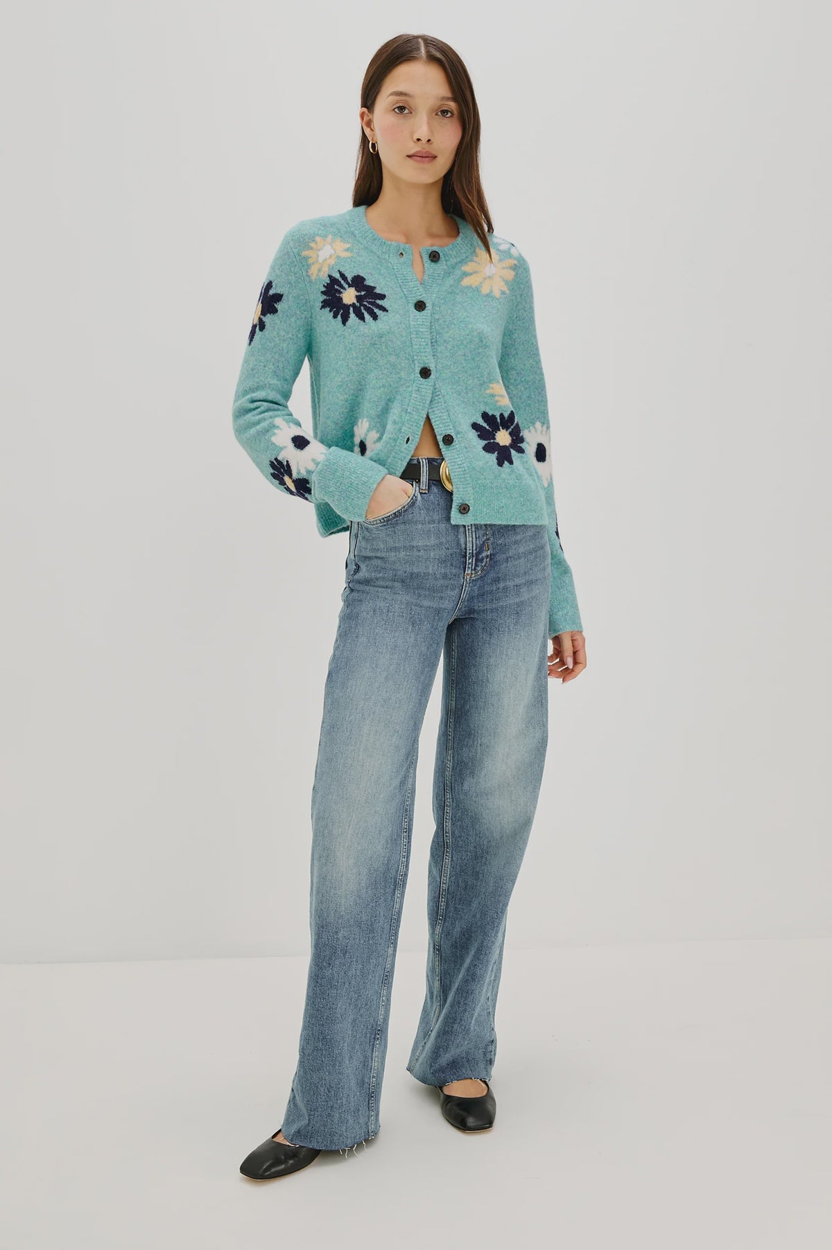 Millie Sweater in Heather Teal