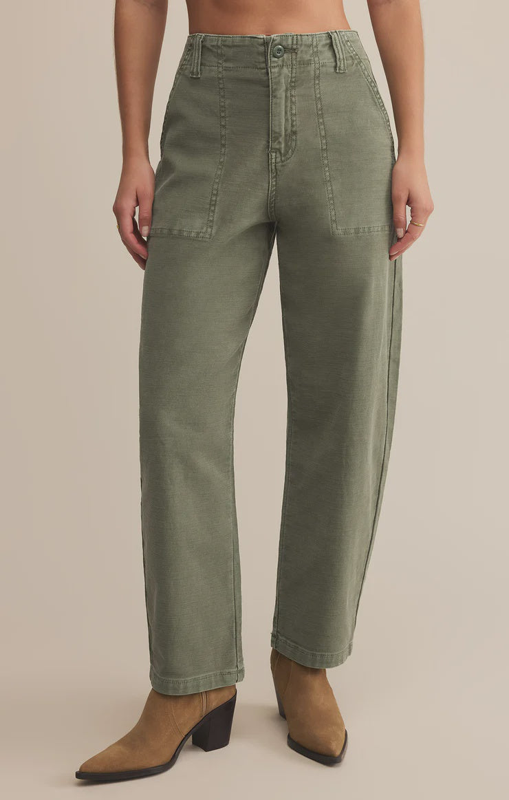 Olive Twill Pants