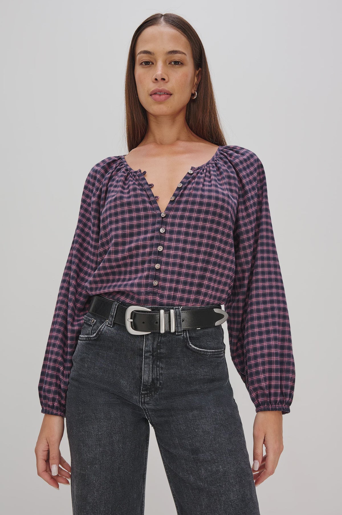 Indi Shirt Rose Check